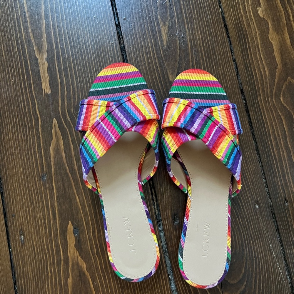 JCREW rainbow sandals size 7.5